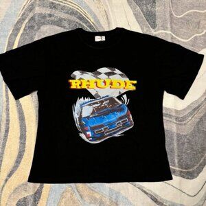 Rhude Mototrsport Car Black/Blue T-Shirt Men’s Size Large
